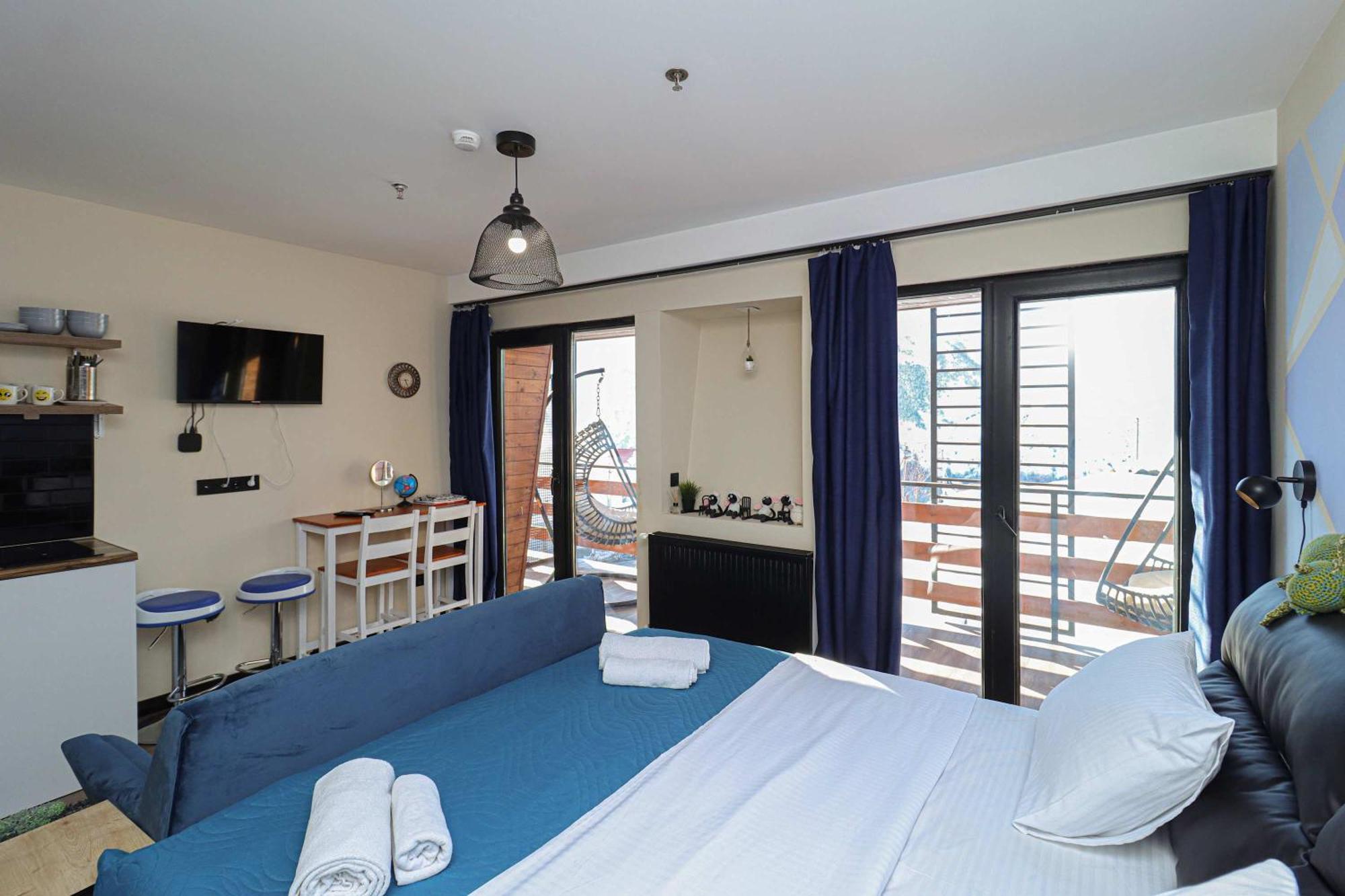 Stylish Studio Apartment With Balcony Гудаури Экстерьер фото