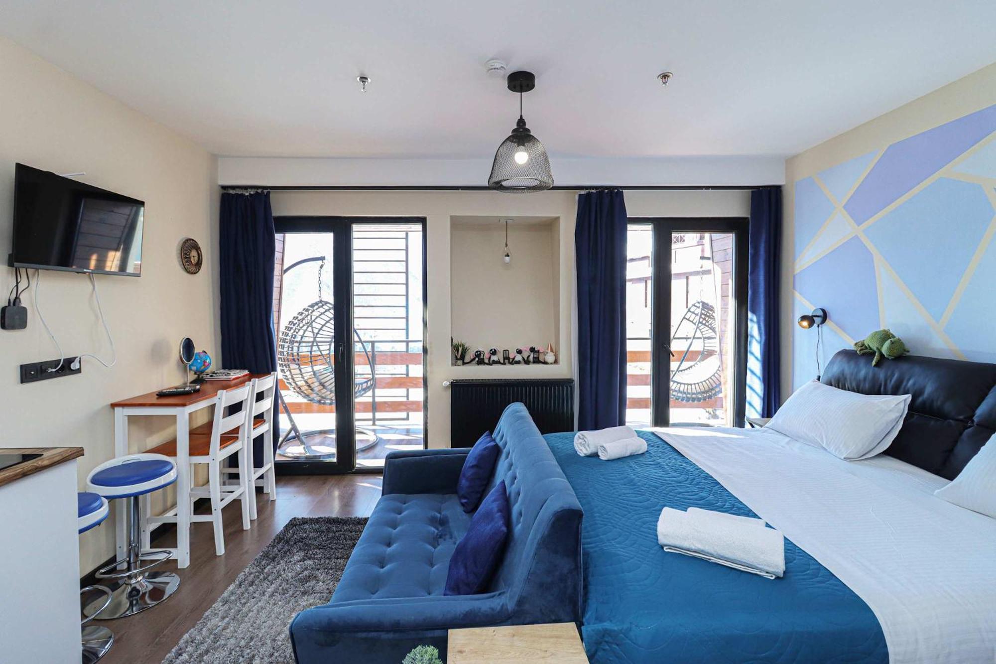 Stylish Studio Apartment With Balcony Гудаури Экстерьер фото